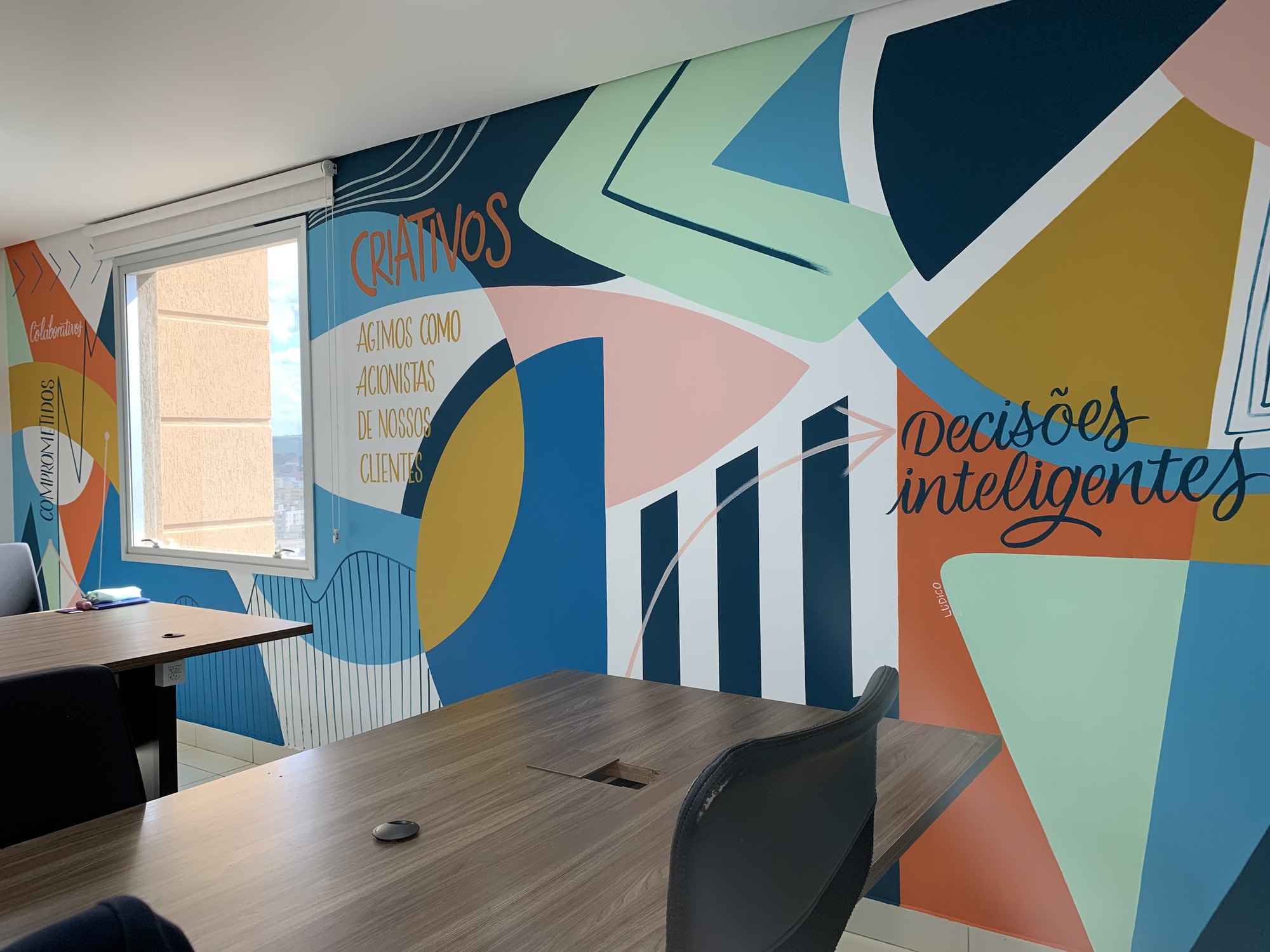 Intervenção artística em ambiente corporativo